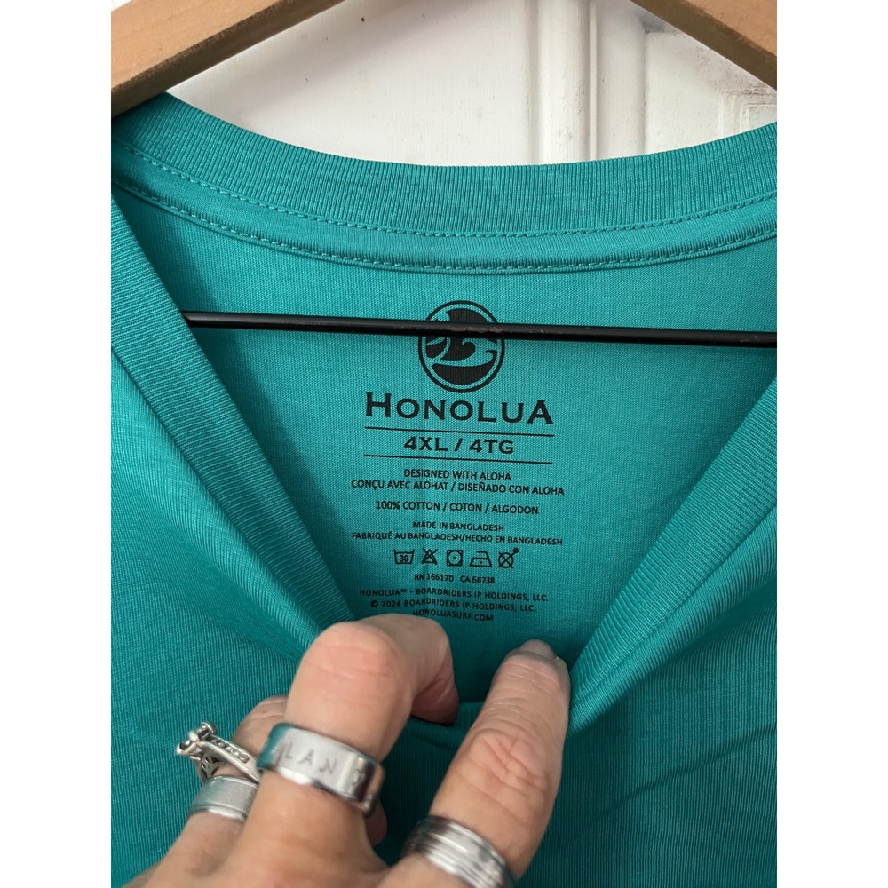 NWT Honolua Surf Co T-shirt Teal Diamond 4XL - Picture 6 of 6